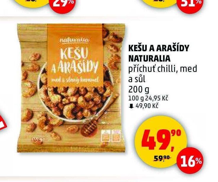 KEŠU A ARAŠÍDY NATURALIA