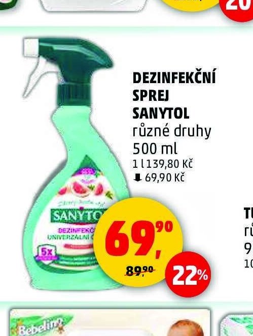 Dezinfekční sprej Sanytol