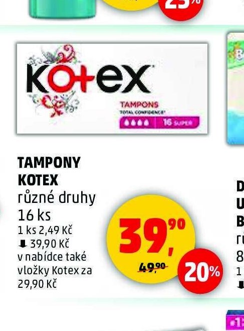 Tampony Kotex