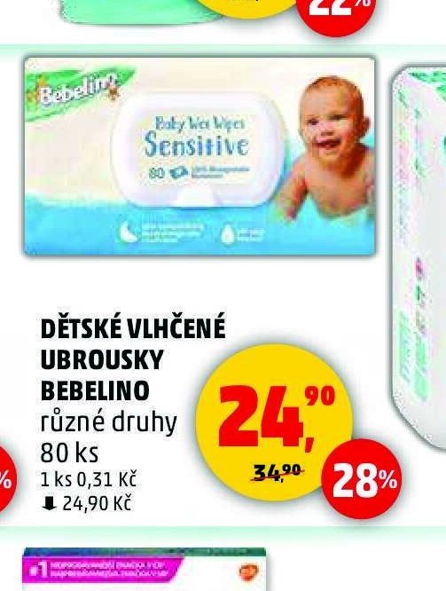 Dětské vlhčené ubrousky Bebelino
