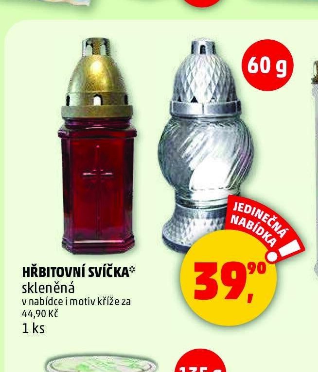 HŘBITOVNÍ SVÍČKA skleněná - Penny Market akcniletaky.com