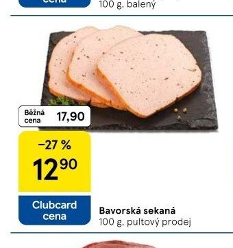 Bavorská sekaná 100 g, pultový prodej