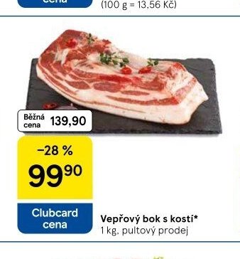 Vepřový bok s kostí 1 kg, pultový prodej