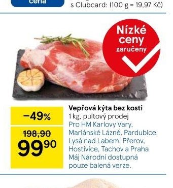 Vepřová kýta bez kosti 1 kg, pultový prodej