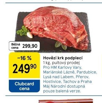 Hovězí krk podplecí 1 kg, pultový prodej