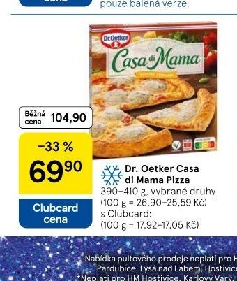 Dr. Oetker Casa di Mama Pizza 390-410 g, vybrané druhy