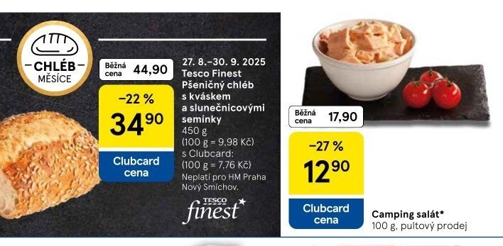 Tesco Finest Pšeničný chléb se slunečnicovými semínky