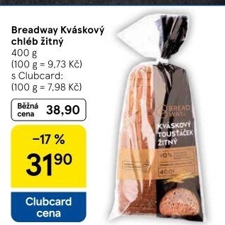 Chléb žitný kváskový Breadway