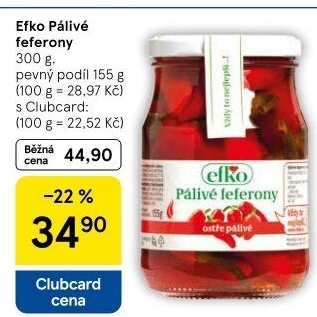 Feferony pálivé Efko