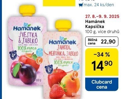 Kapsička ovocná Hamánek