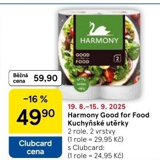 Kuchyňské utěrky 2vrstvé Good for Food Harmony