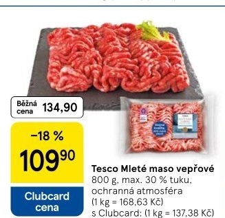 Maso mleté vepřové Tesco