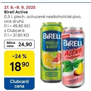 Nealkoholické pivo ochucené Active Birell