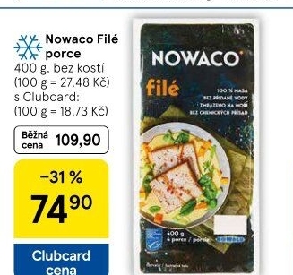 Rybí filé mražené Nowaco