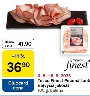 Šunka pečená nejvyšší jakosti Tesco Finest