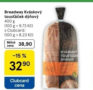 Chléb kváskový Tousťáček dýňový Breadway
