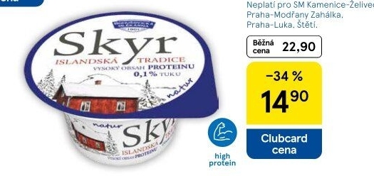 Dezert zakysaný bílý Skyr Bohušovická mlékárna