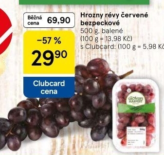 Hrozny červené bezsemenné The Grower'