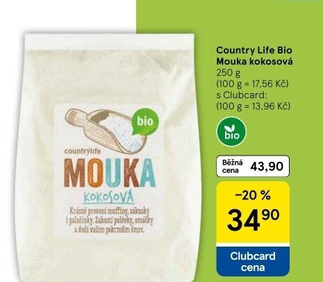 Mouka kokosová bio Country Life