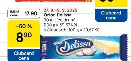 Oplatky celomáčené Delissa Orion