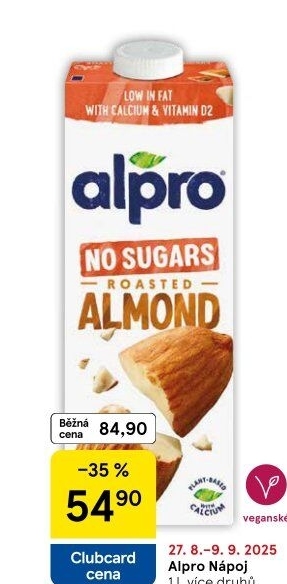 Rostlinné nápoje Alpro