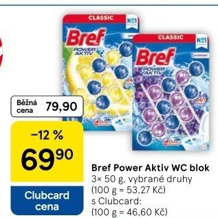 WC blok tuhý Power Aktiv Bref