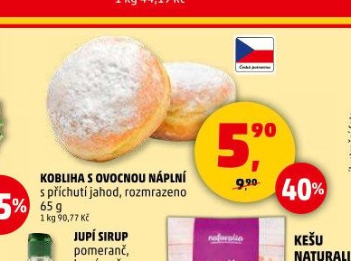 KOBLIHA S OVOCNOU NÁPLNÍ