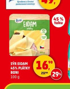 SÝR EIDAM 45% PLÁTKY BONI