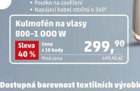 Kulmofén na vlasy