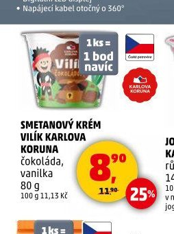 Smetanový krém Vilík Karlova Koruna