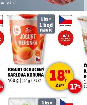 Jogurt ochucený Karlova Koruna