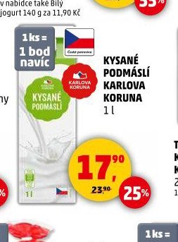 Kysané podmáslí Karlova Koruna