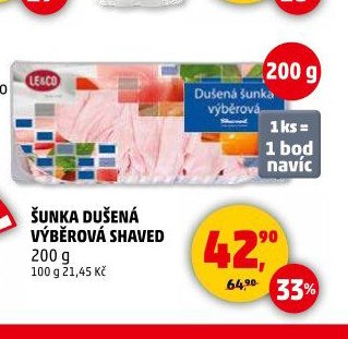 Šunka dušená výběrová Shaved