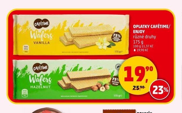 OPLATKY CAFÉTIME/ENJOY různé druhy