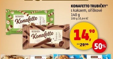 KONAFETTO TRUBIČKY s kakaem, oříškové