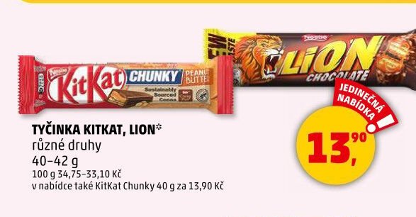 TYČINKA KITKAT, LION