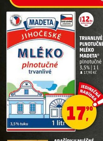 MLÉKO MADETA plnotučné