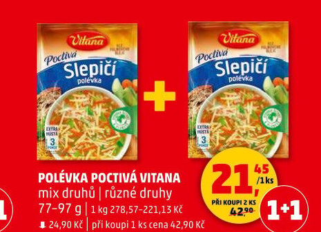 Instantní polévky Poctivá polévka Vitana