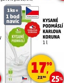 Kysané podmáslí Karlova Koruna