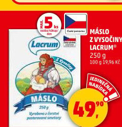 Máslo z Vysočiny Lacrum