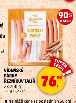 Párky vídeňské Řezníkův talíř