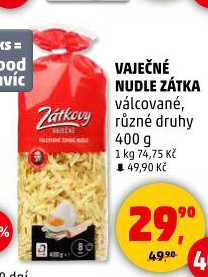 Polévkové nudle Zátkovy