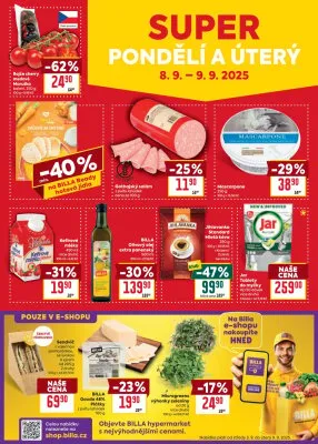 akční leták BILLA 3.9.2025-9.9.2025