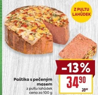 Paštika s pečeným masem