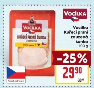 Šunka kuřecí prsní zauzená nejvyšší jakosti Vocílka