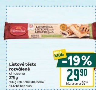 Těsto listové Wewalka