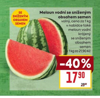 Meloun vodní se sníženým obsahem semen