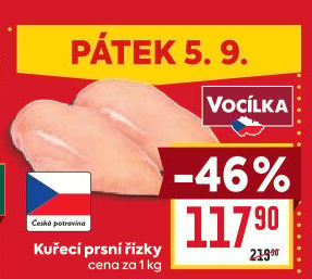 Kuřecí prsní řízky Vocílka