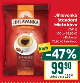 Mletá káva Standard Jihlavanka