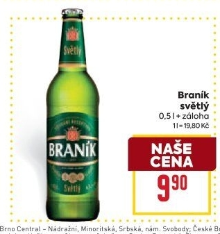 Pivo světlé Braník